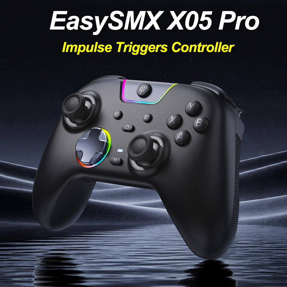 Comando Gaming EasySMX X05 Pro – Wireless, Hall Effect Triggers, para PC, Switch, IOS e Android Comando Gaming EasySMX X05 Pro – Wireless, Hall Effect Triggers, para PC, Switch, IOS e Android